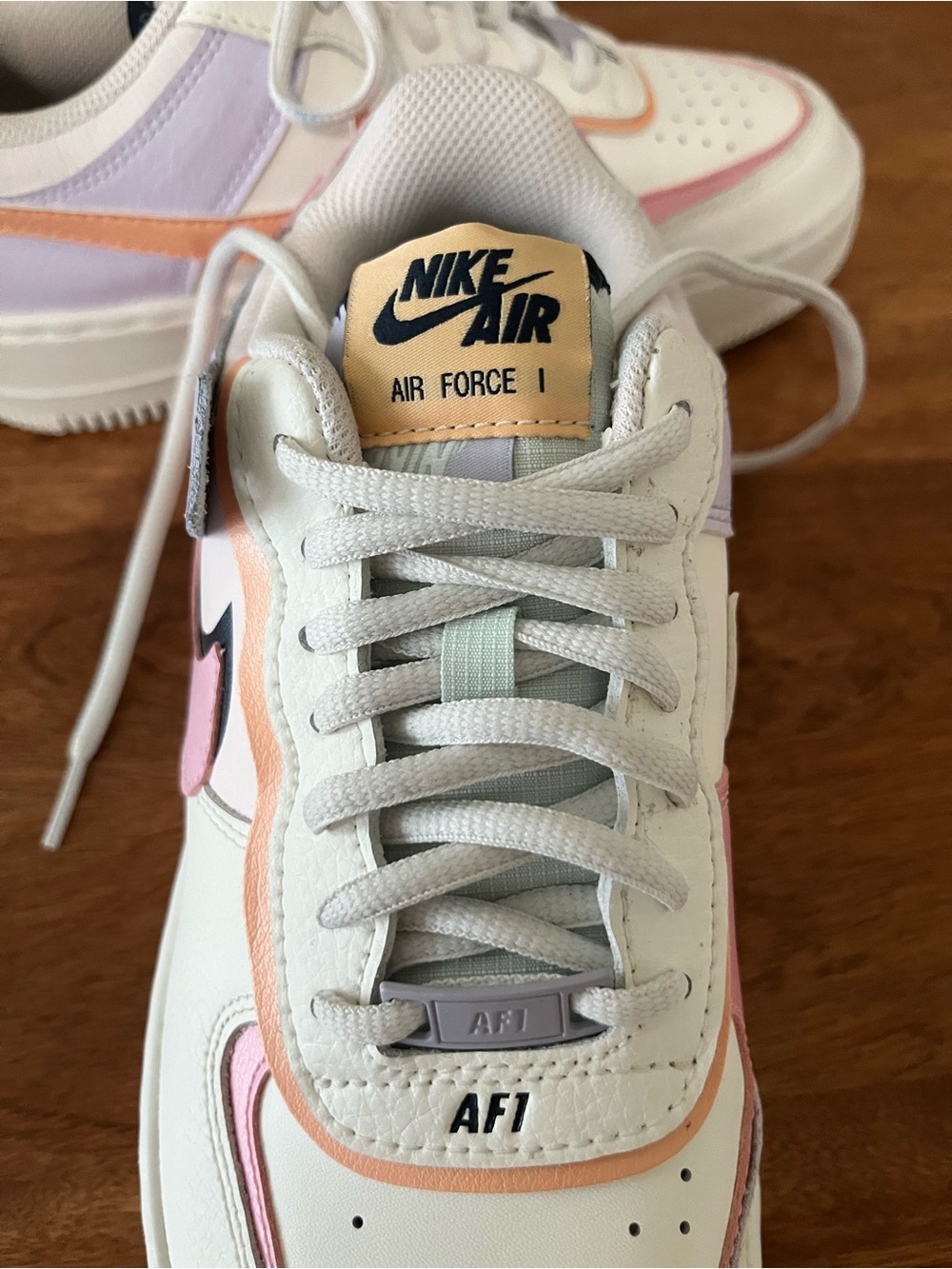 Nike Air Force 1 Shadow Orange Chalk Pink Glaze Size 7.5 - Picture 12 of 14